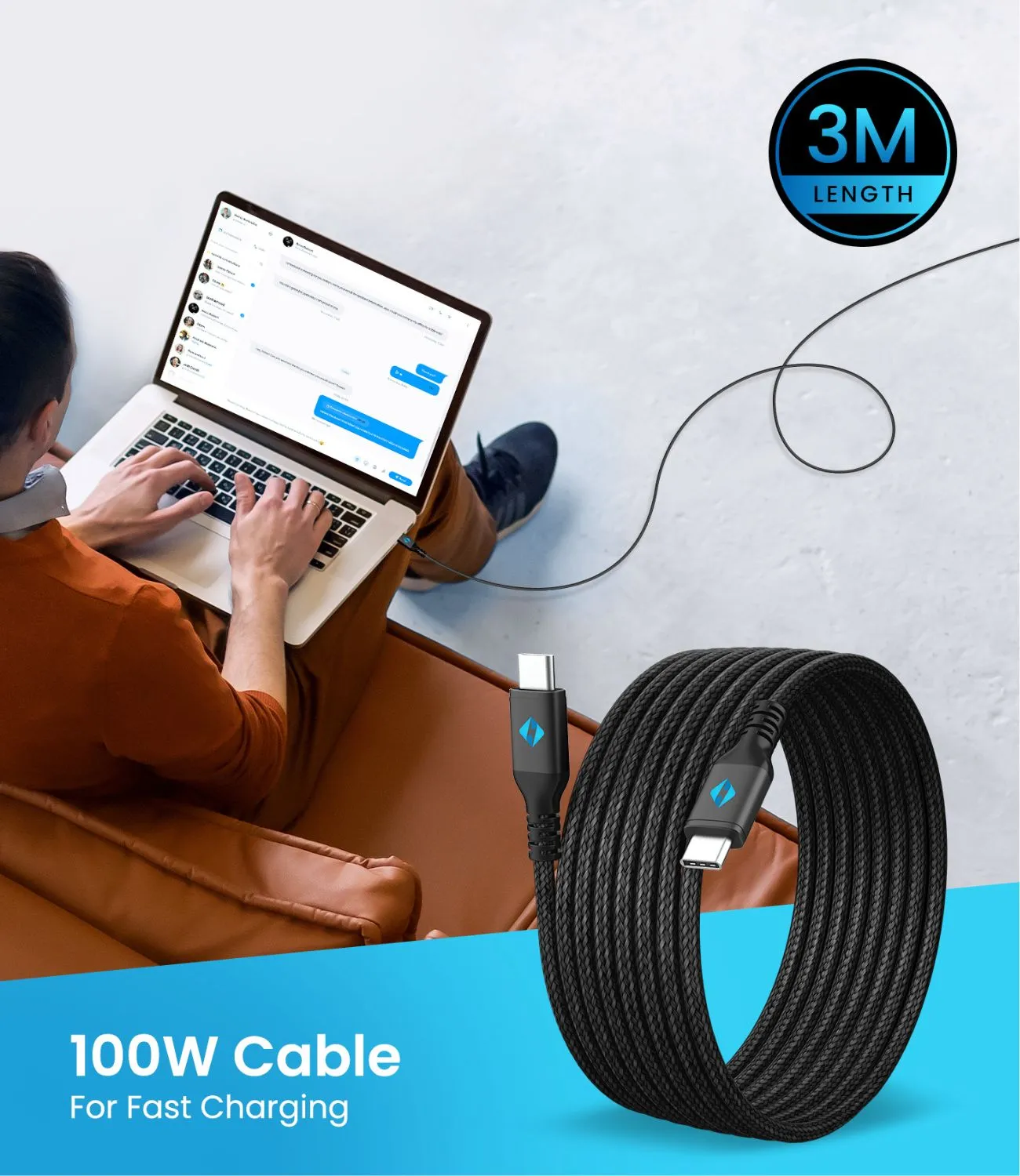 100W USB-C to USB-C Cable