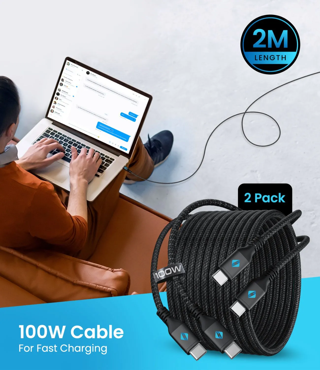 100W USB-C to USB-C Cable