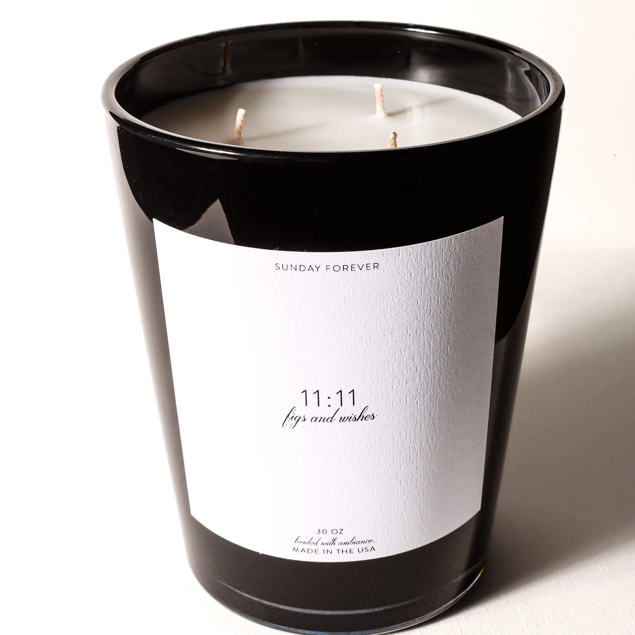 11 11 Luxury Candle | Ripe Fig & Burnt White Wood | Sunday Forever