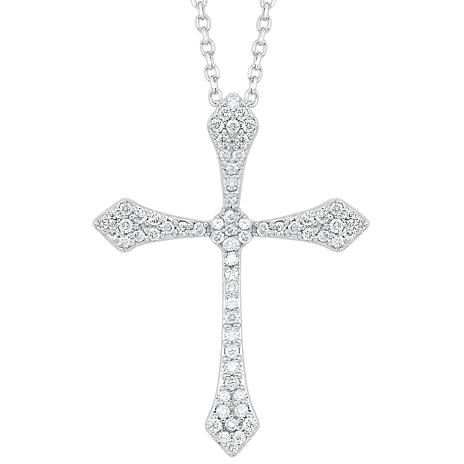 14KTW Diamond Cross Fashion Pendant 1/5Ct