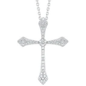 14KTW Diamond Cross Fashion Pendant 1/5Ct