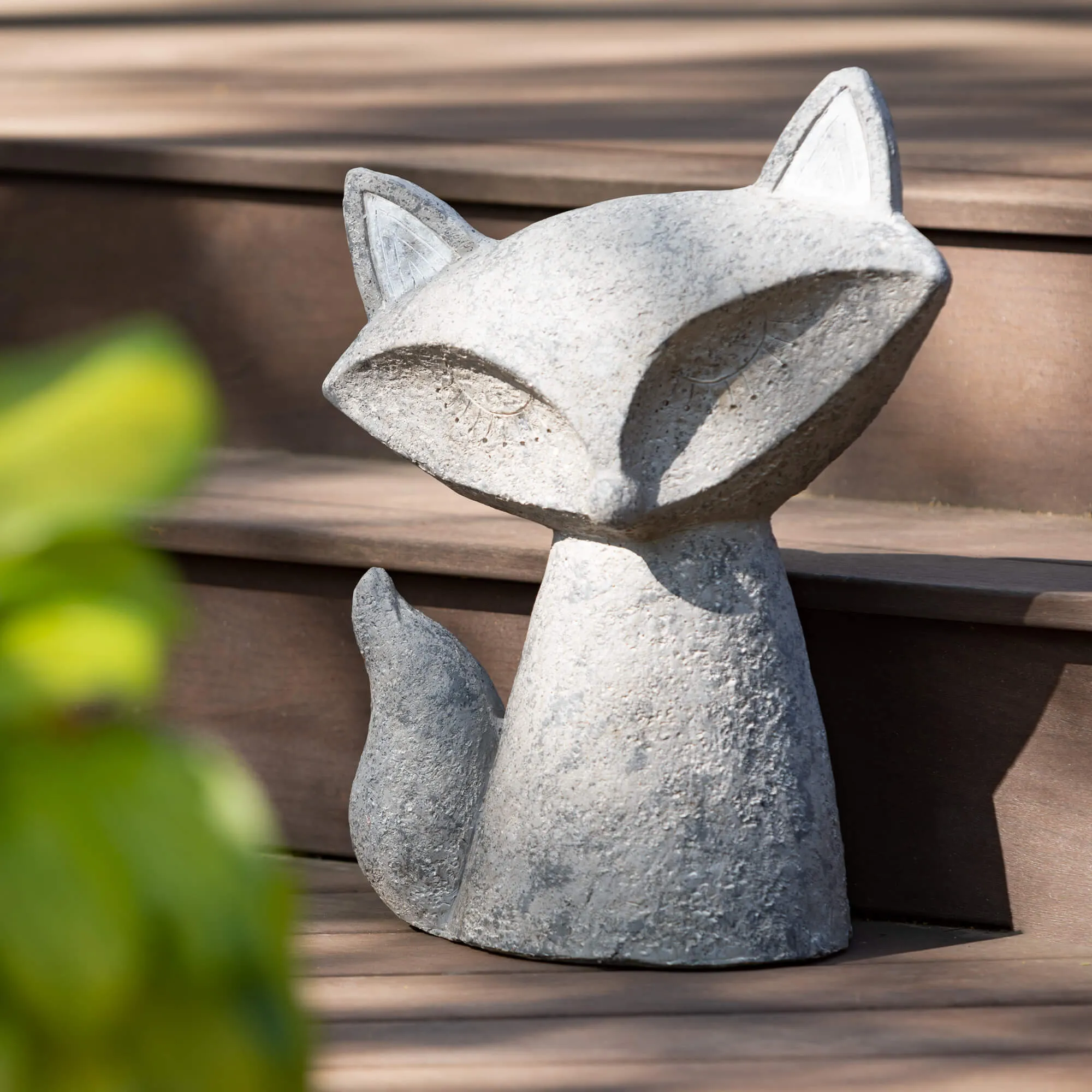 18.25"H Sullivans Gray Fox Garden Sculpture, Gray