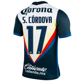 2020/21 Club America S. Cordova #17 Away Official Nameset