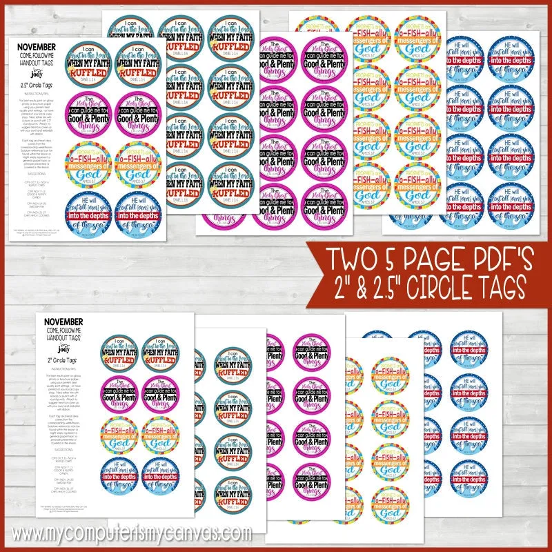 2022 CFM Old Testament Weekly Handout Tags {NOVEMBER} PRINTABLE