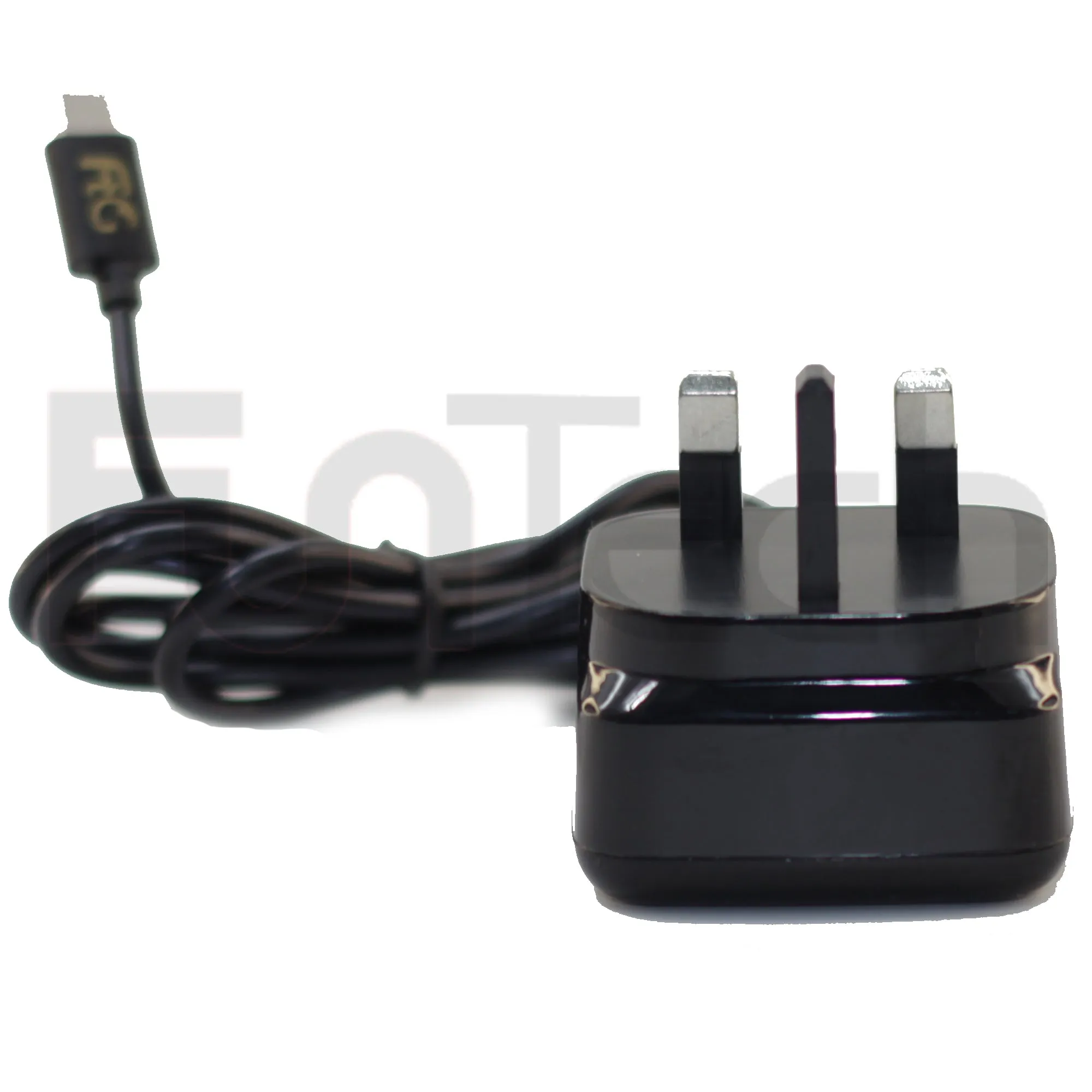 2.4 A, Travel Charger, 1.2 M Cable, UK Plug Black,Type C