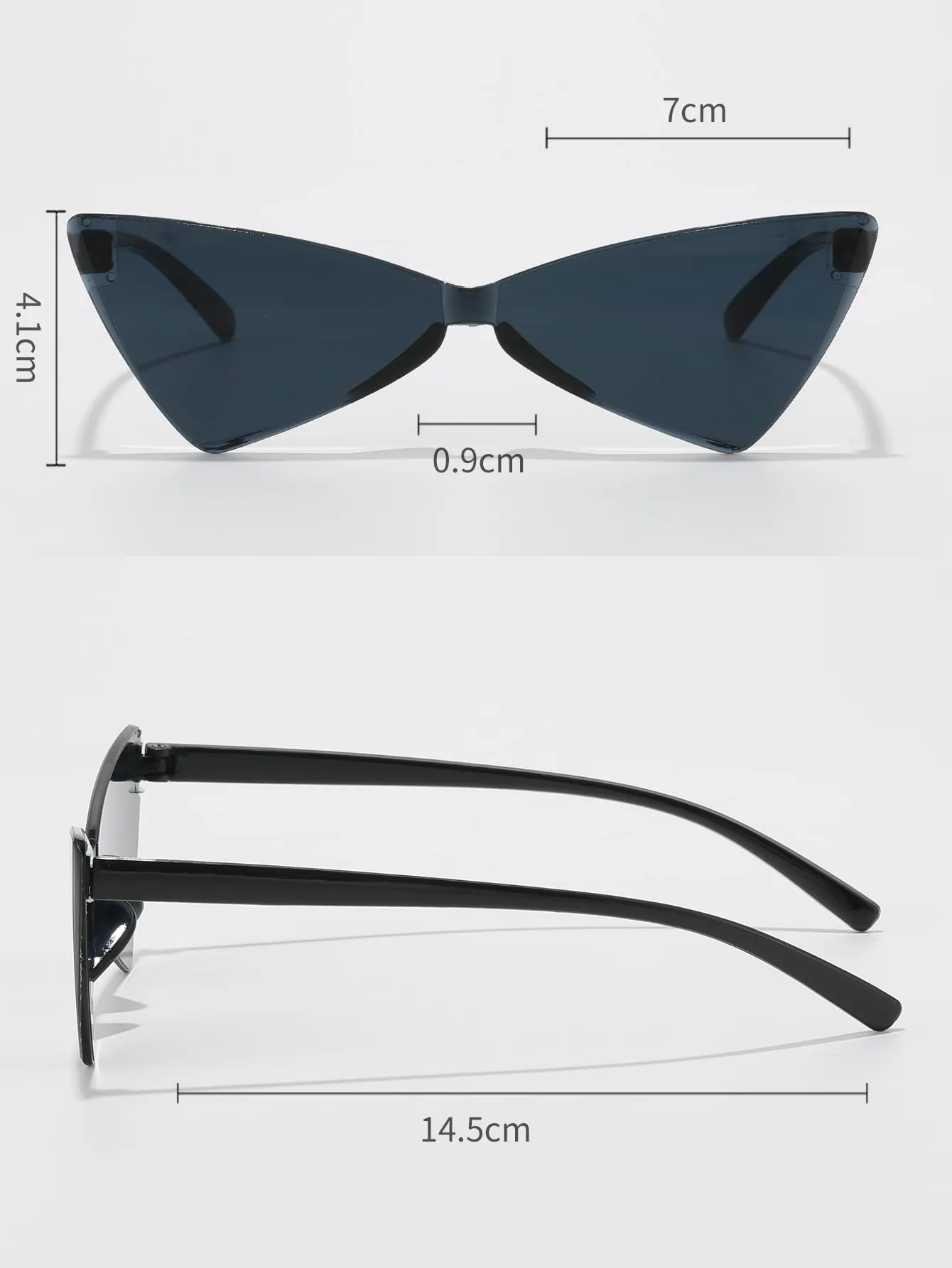 3 Pairs Tinted Lens Rimless Fashion Sunglasses