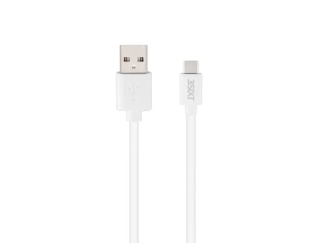 3sixT Charge & Sync Cable - USB-A to USB-C - 1m - White