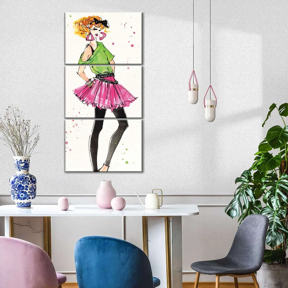 80s Fashion I Color Wall Art