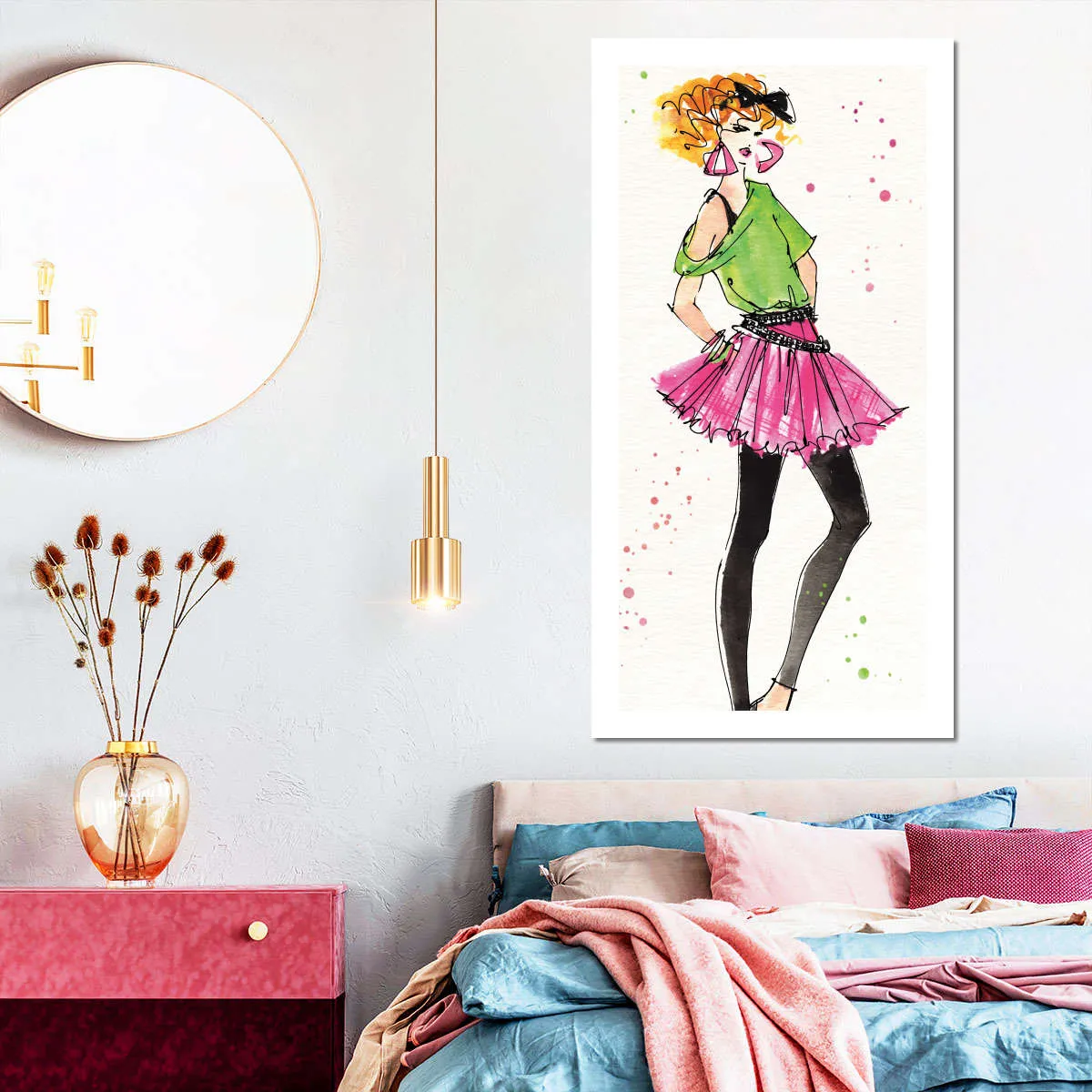 80s Fashion I Color Wall Art