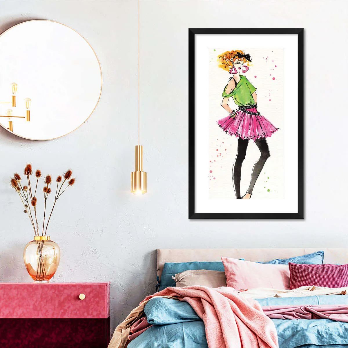 80s Fashion I Color Wall Art