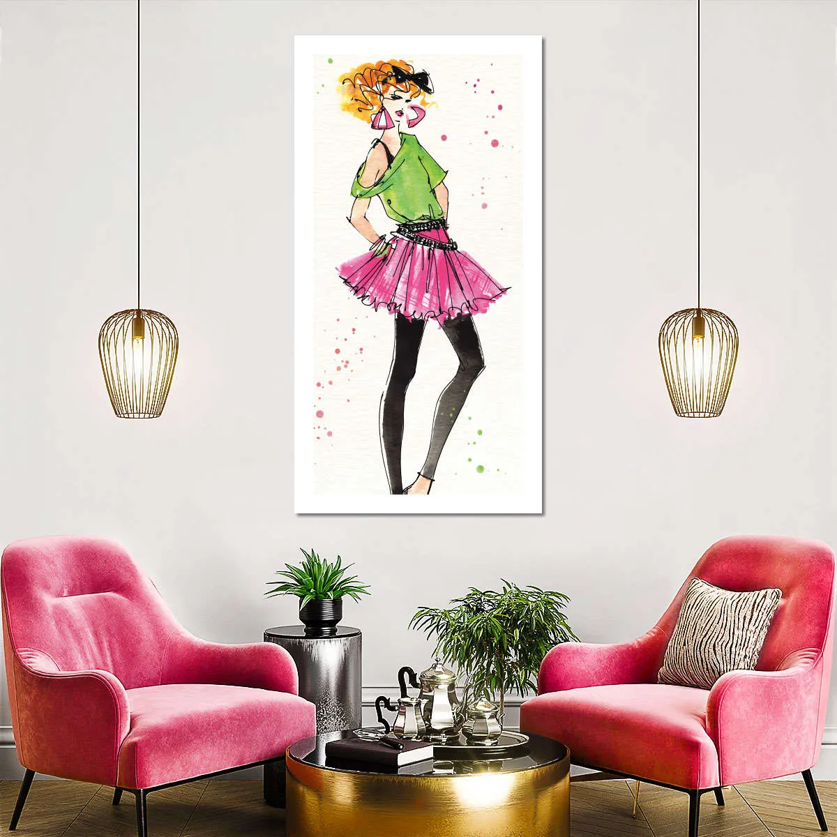 80s Fashion I Color Wall Art