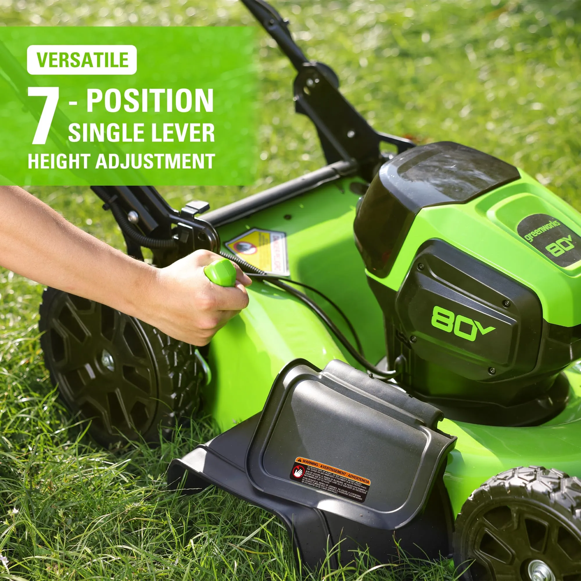 80V 21" Cordless Battery Push Mower 3pc Combo Kit w/ (2) 2.0Ah Batteries & Rapid Charger