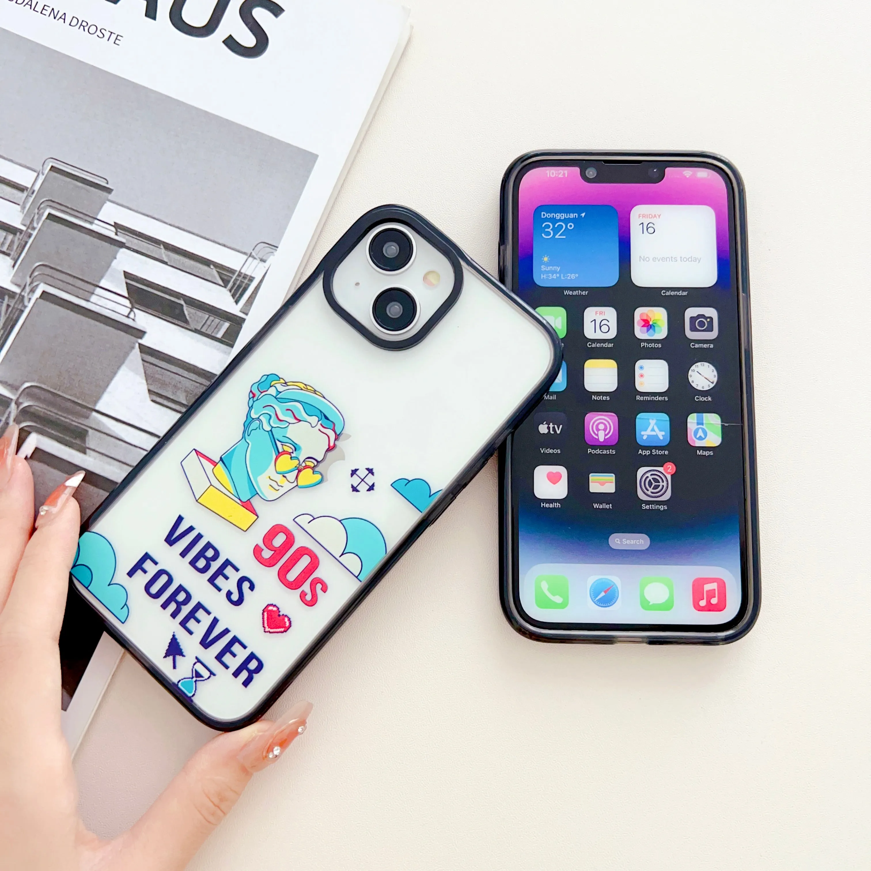 90s Vibe Forever Designer Silicon Impact Proof Case for iPhone