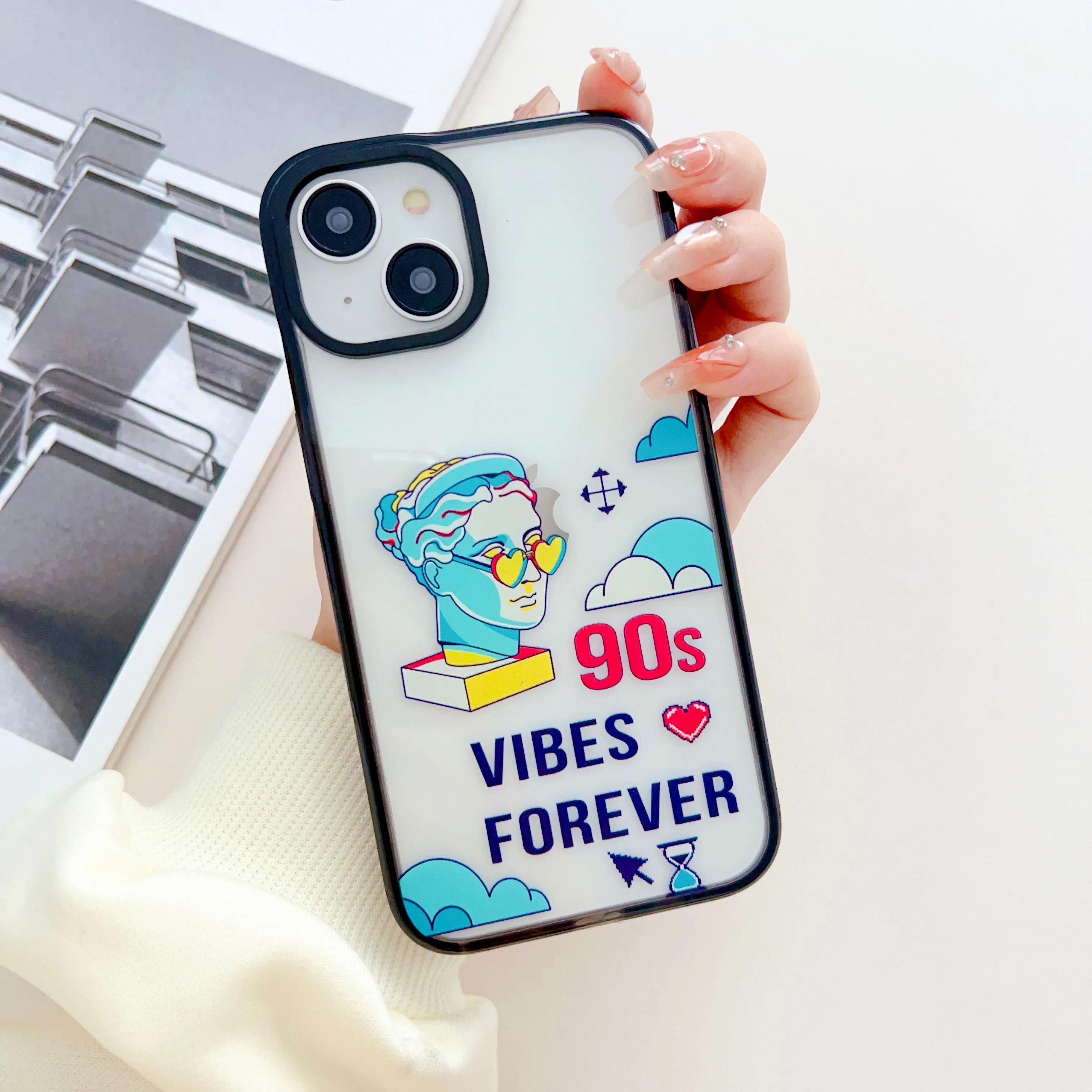 90s Vibe Forever Designer Silicon Impact Proof Case for iPhone