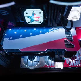 Abstract American Flag RGB GPU Backplate