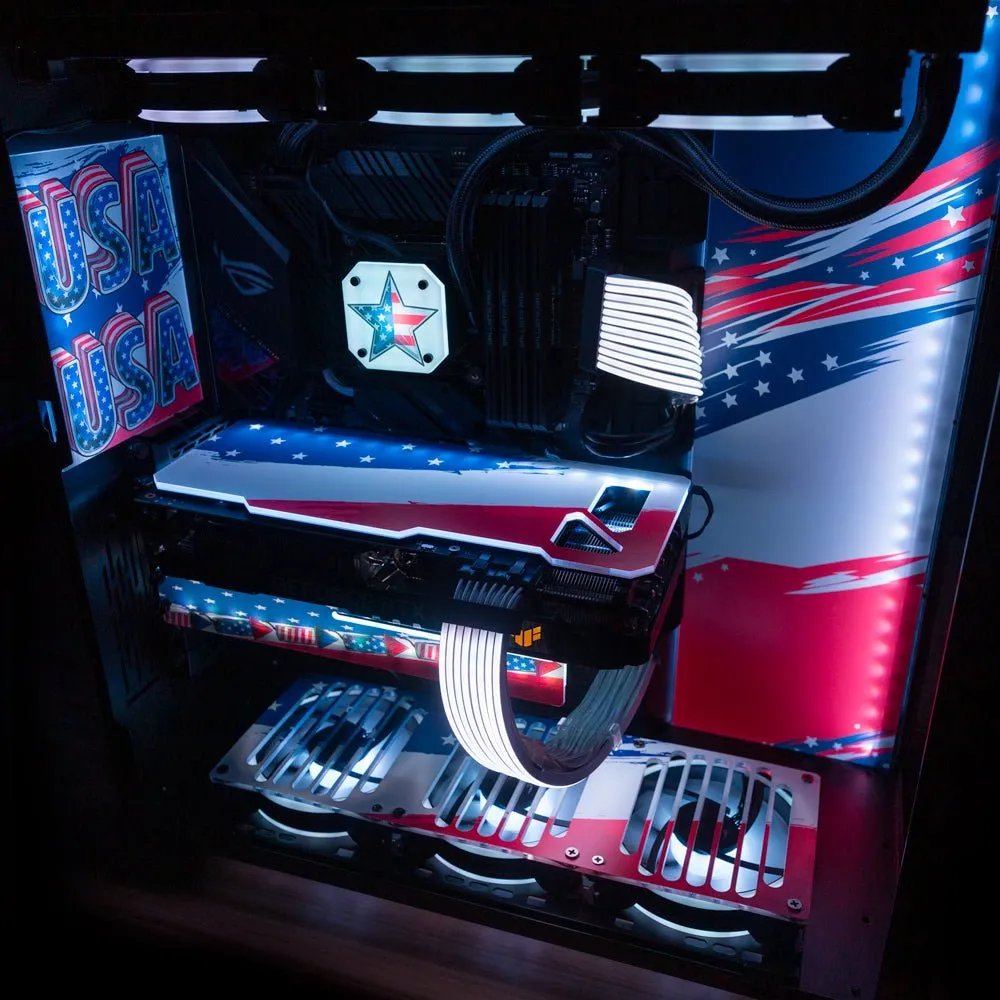 Abstract American Flag RGB GPU Backplate