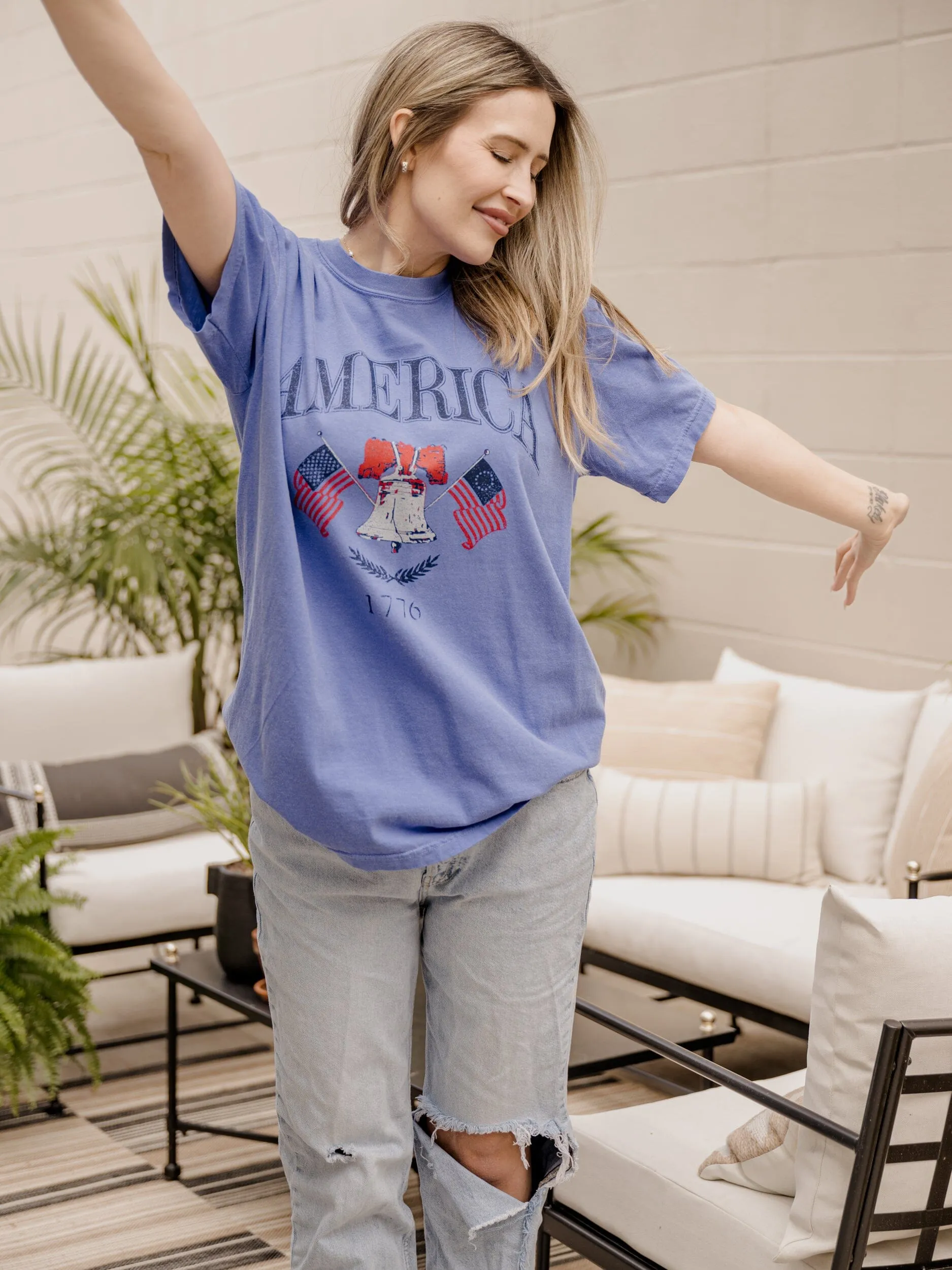 American Bell Flo Blue Tee