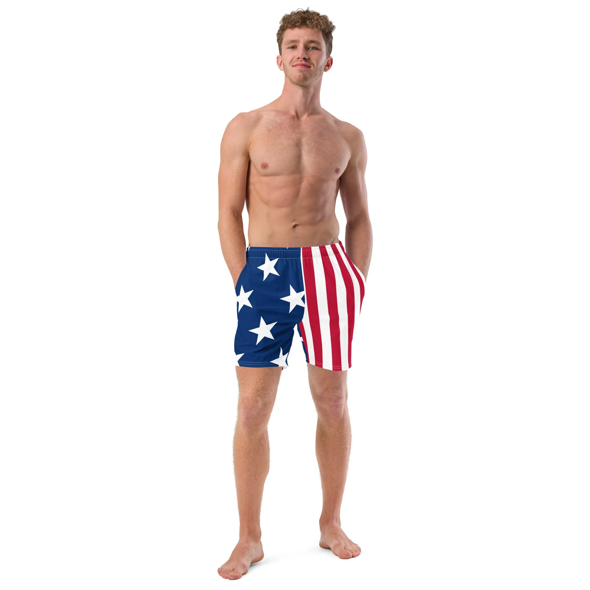 American Chads US Flag Swim Trunks