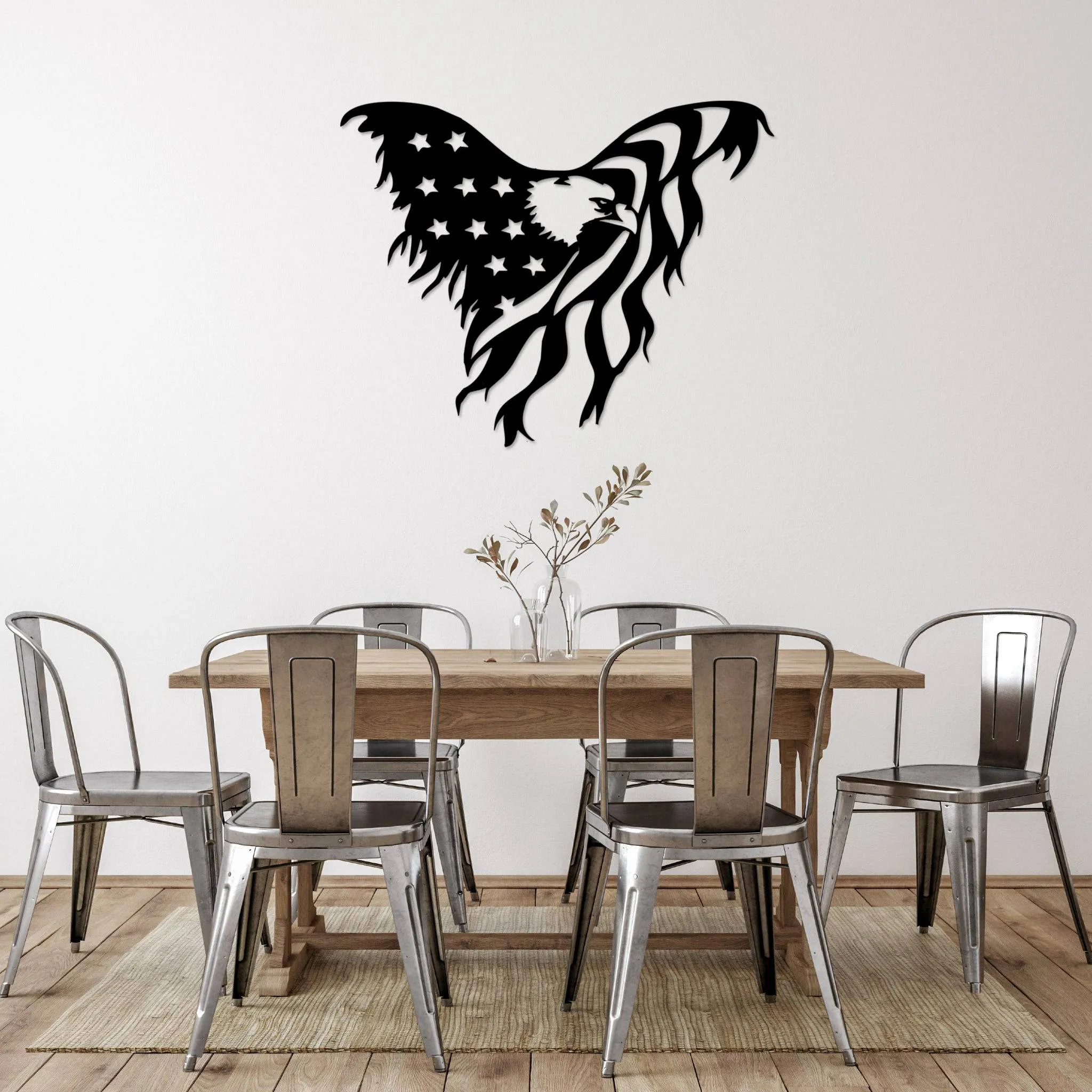 American Flag Eagle - Metal Wall Art