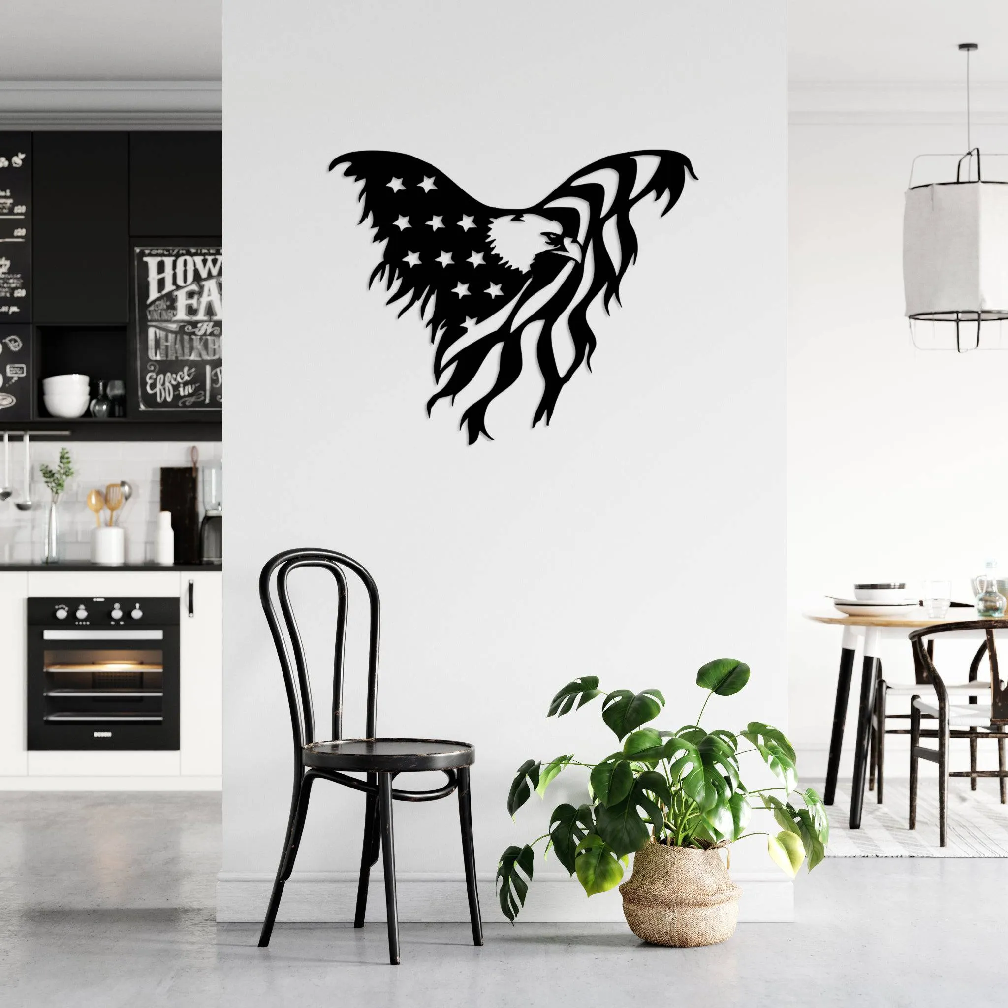 American Flag Eagle - Metal Wall Art