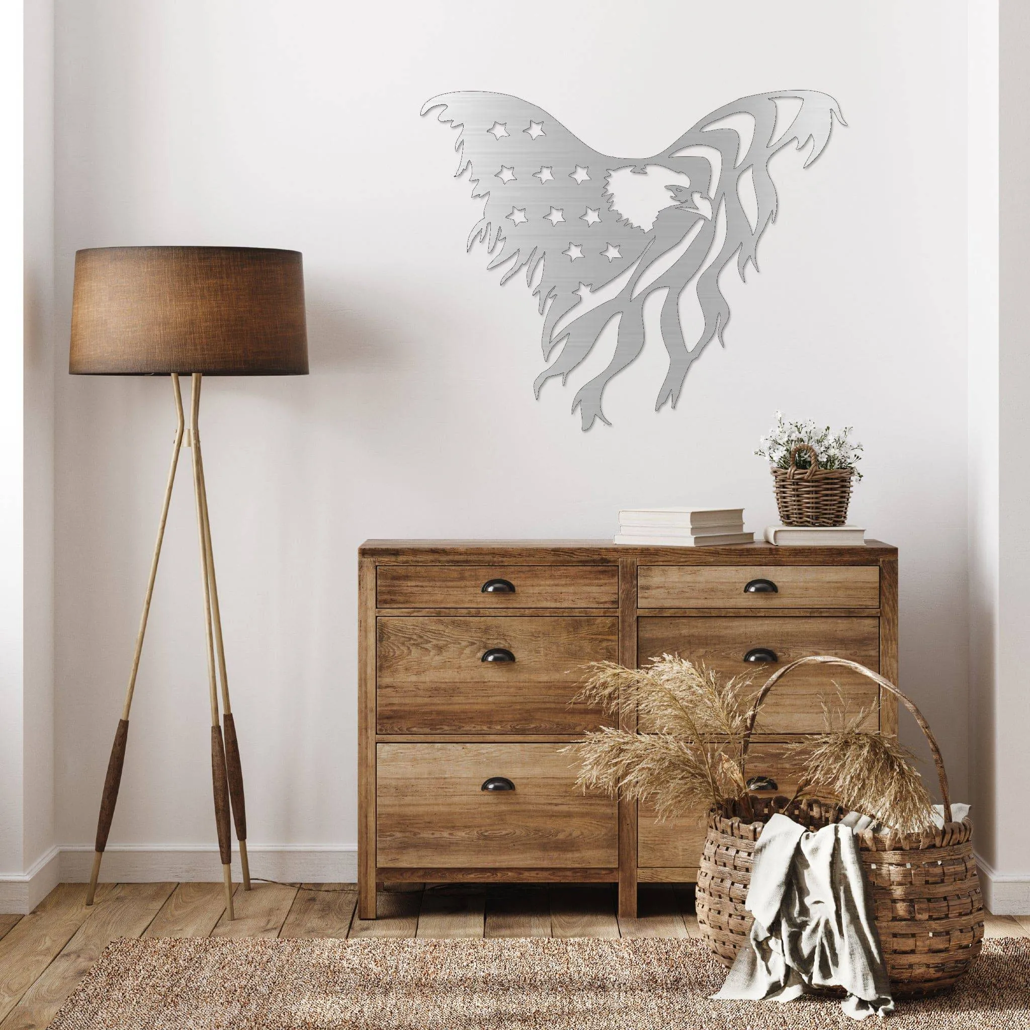 American Flag Eagle - Metal Wall Art