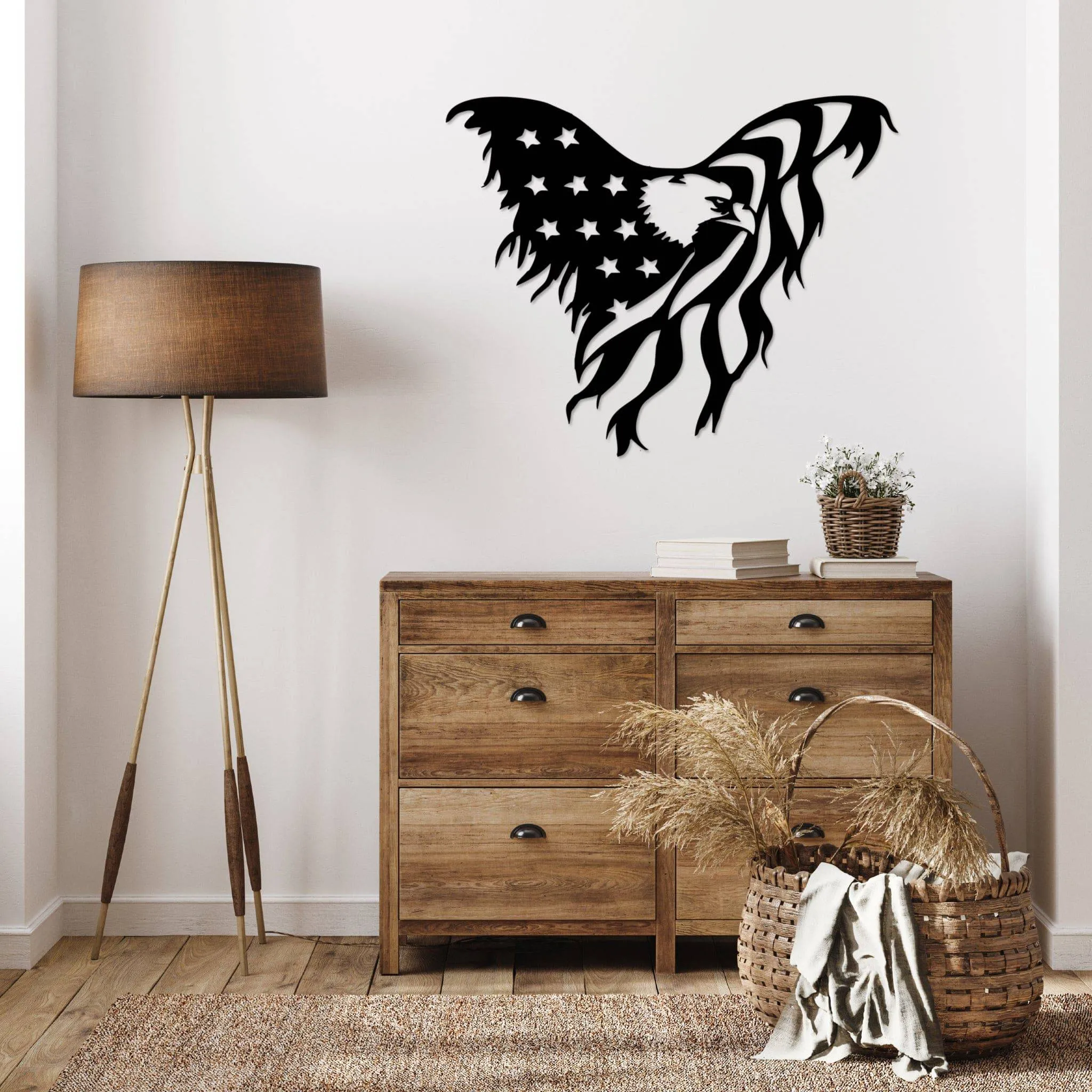 American Flag Eagle - Metal Wall Art