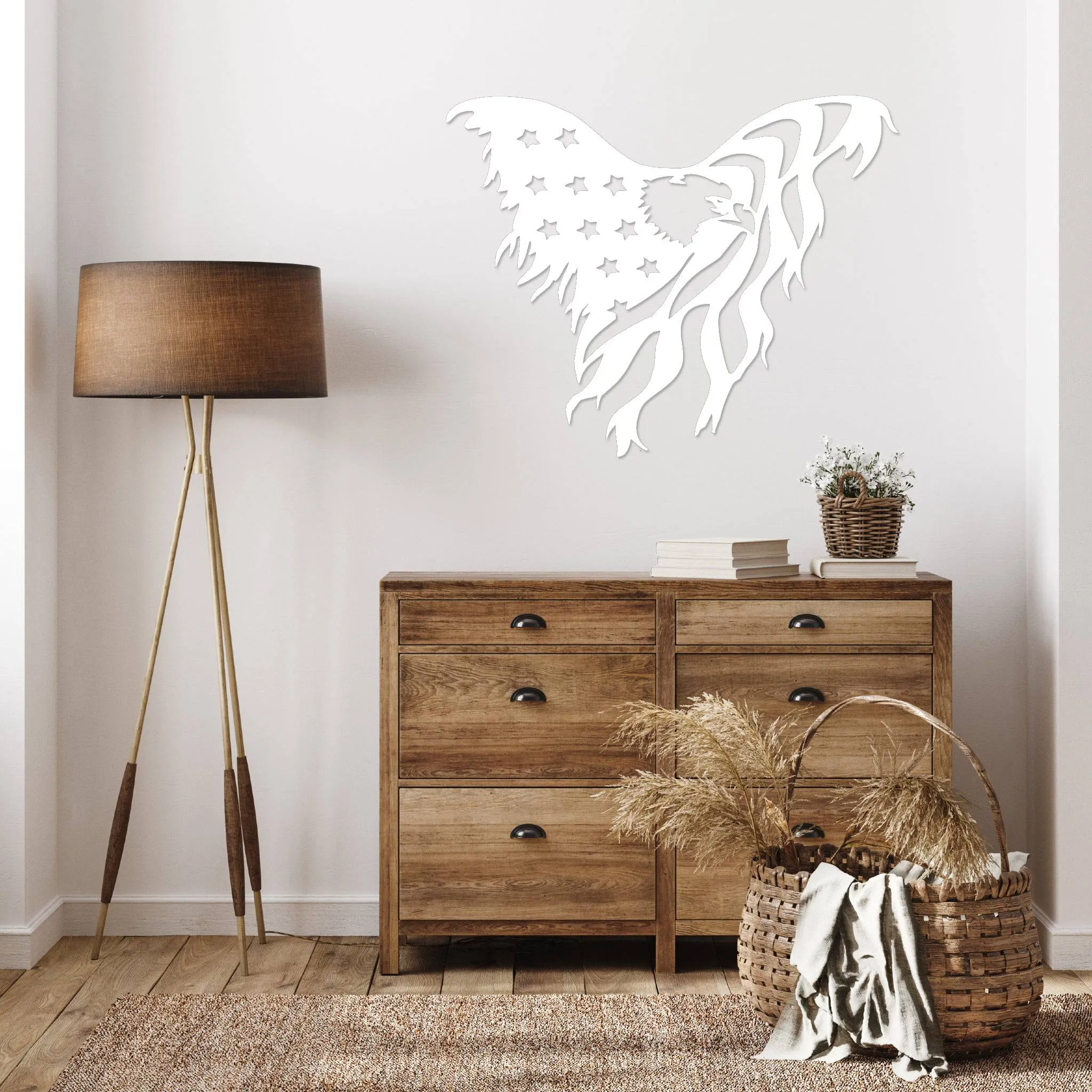 American Flag Eagle - Metal Wall Art