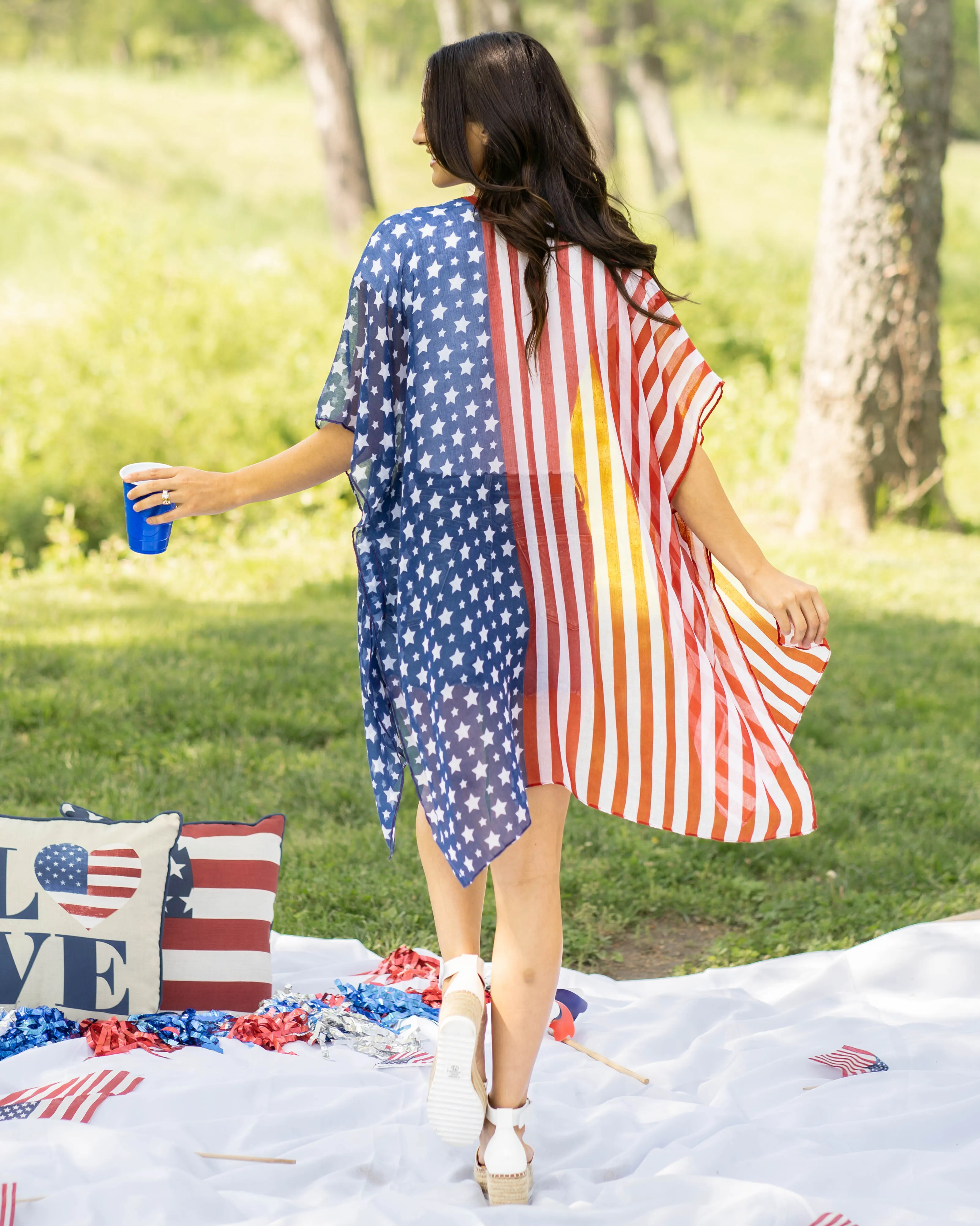 American Glory Kimono - Navy