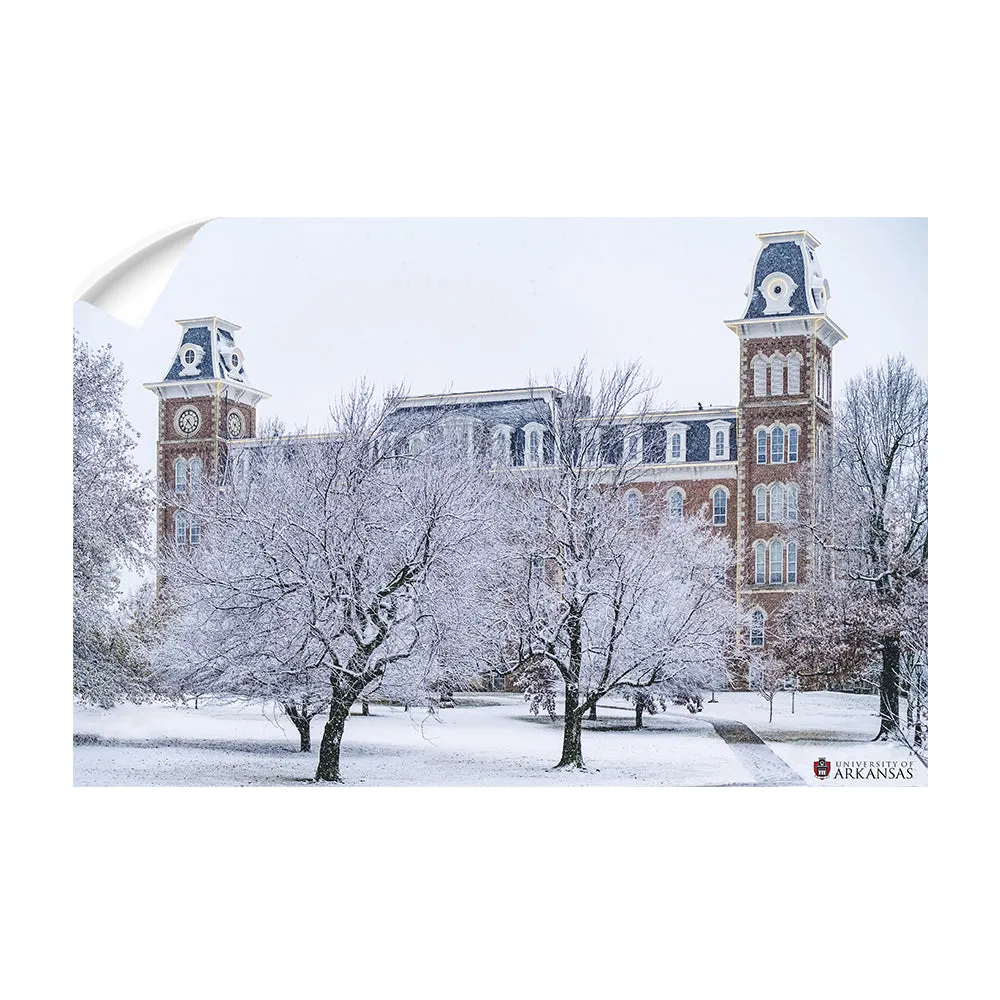 Arkansas Razorbacks - Snowy Old Main