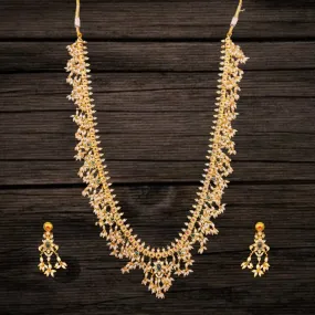 Stunning CZ Guttapusalu Necklace Set - Elegant Fashion Jewelry for Any Occasion