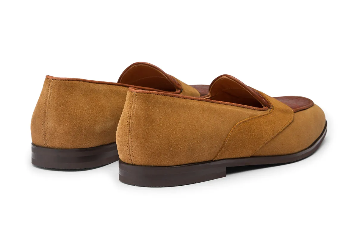 Belgian Loafer With Saddle /C