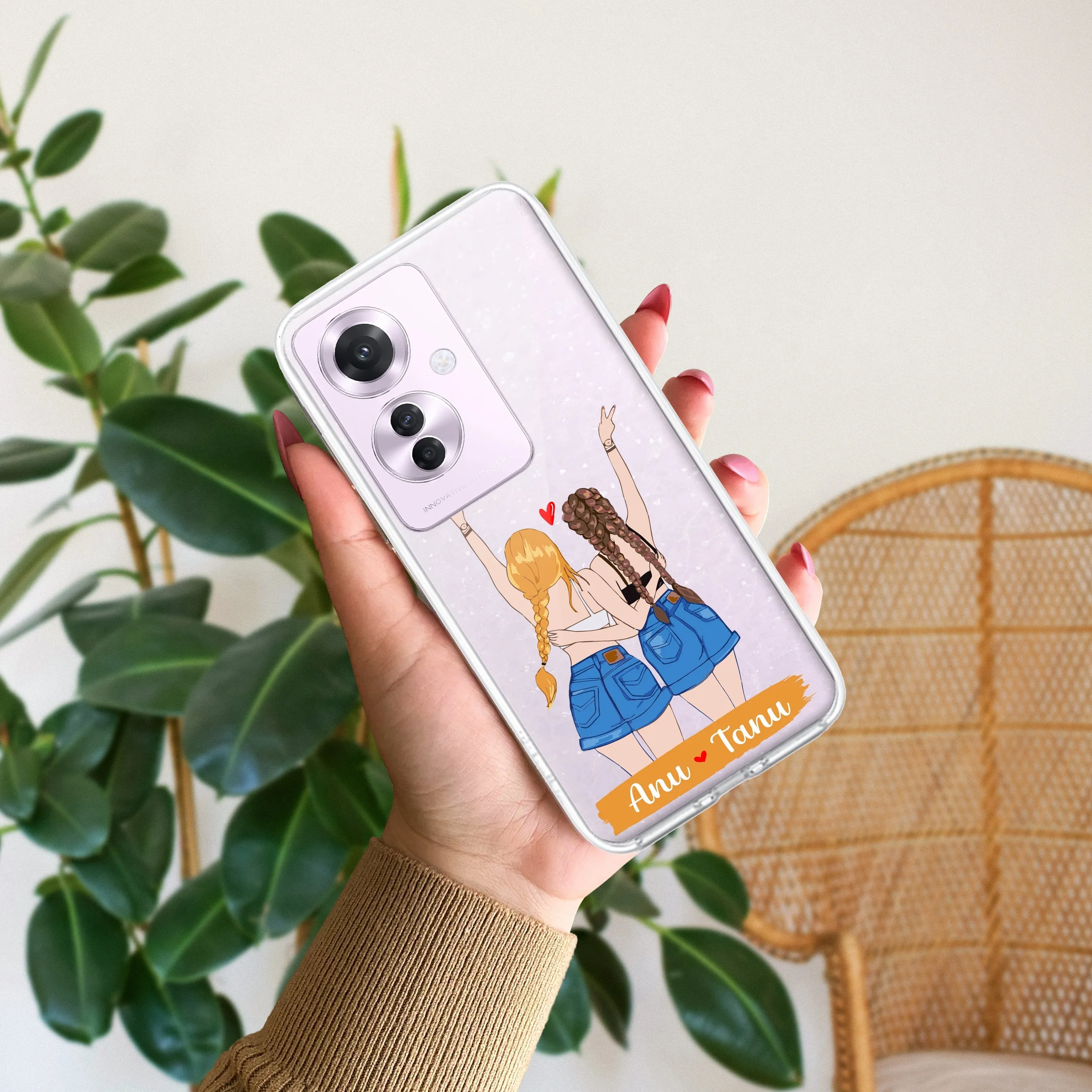 Besties Forever Customize Transparent Silicon Case For Oppo