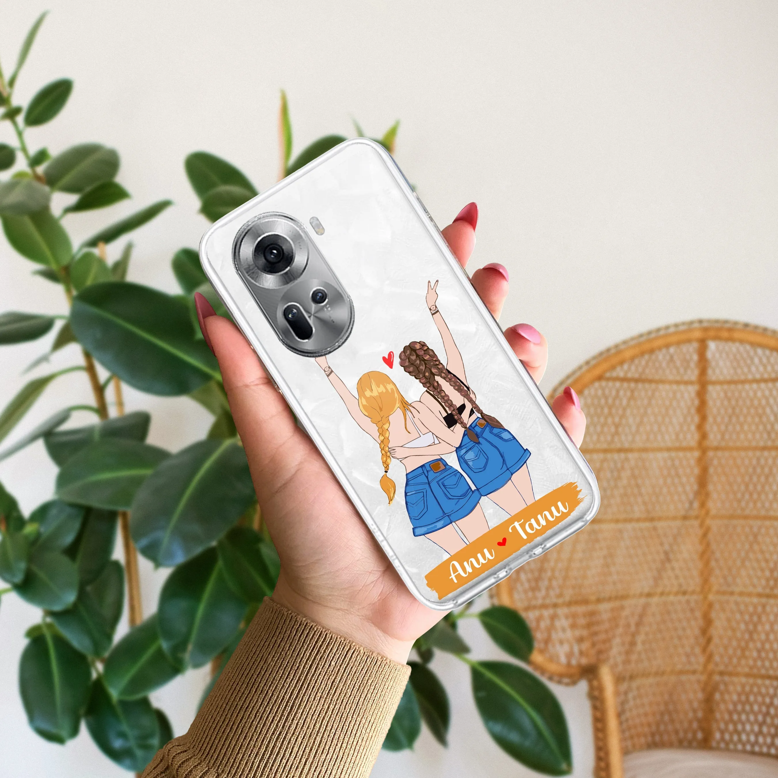 Besties Forever Customize Transparent Silicon Case For Oppo