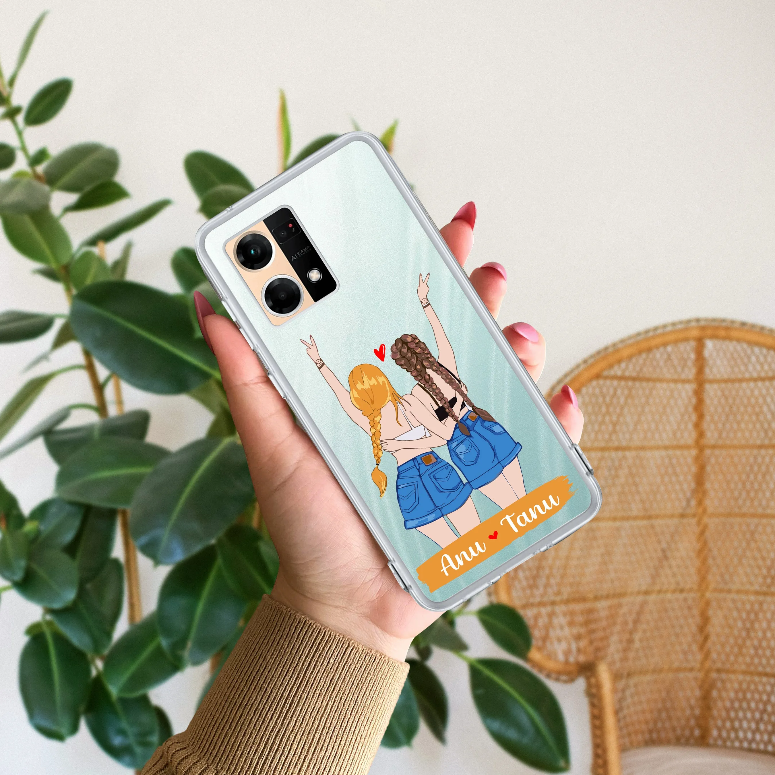 Besties Forever Customize Transparent Silicon Case For Oppo