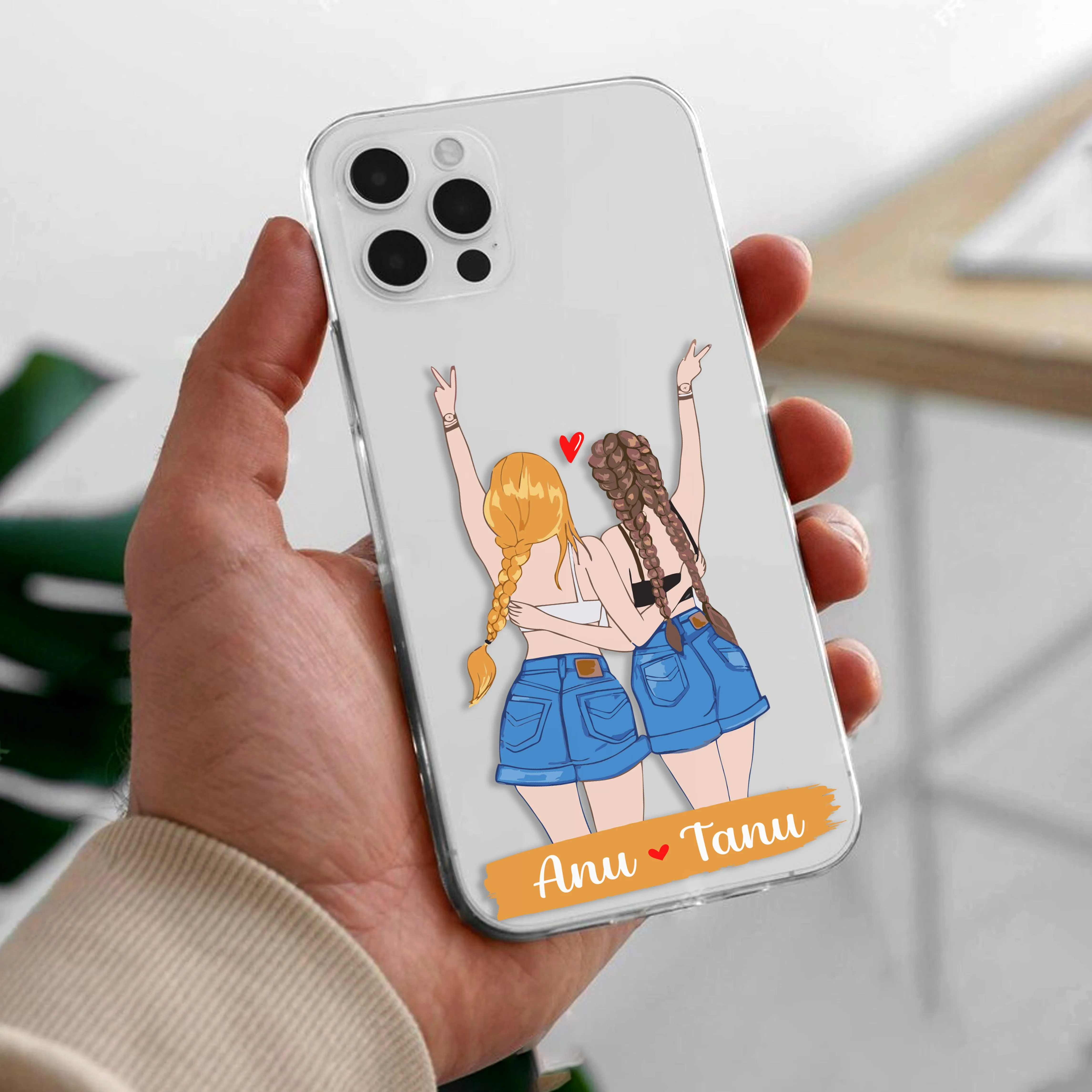 Besties Forever Customize Transparent Silicon Case For Oppo