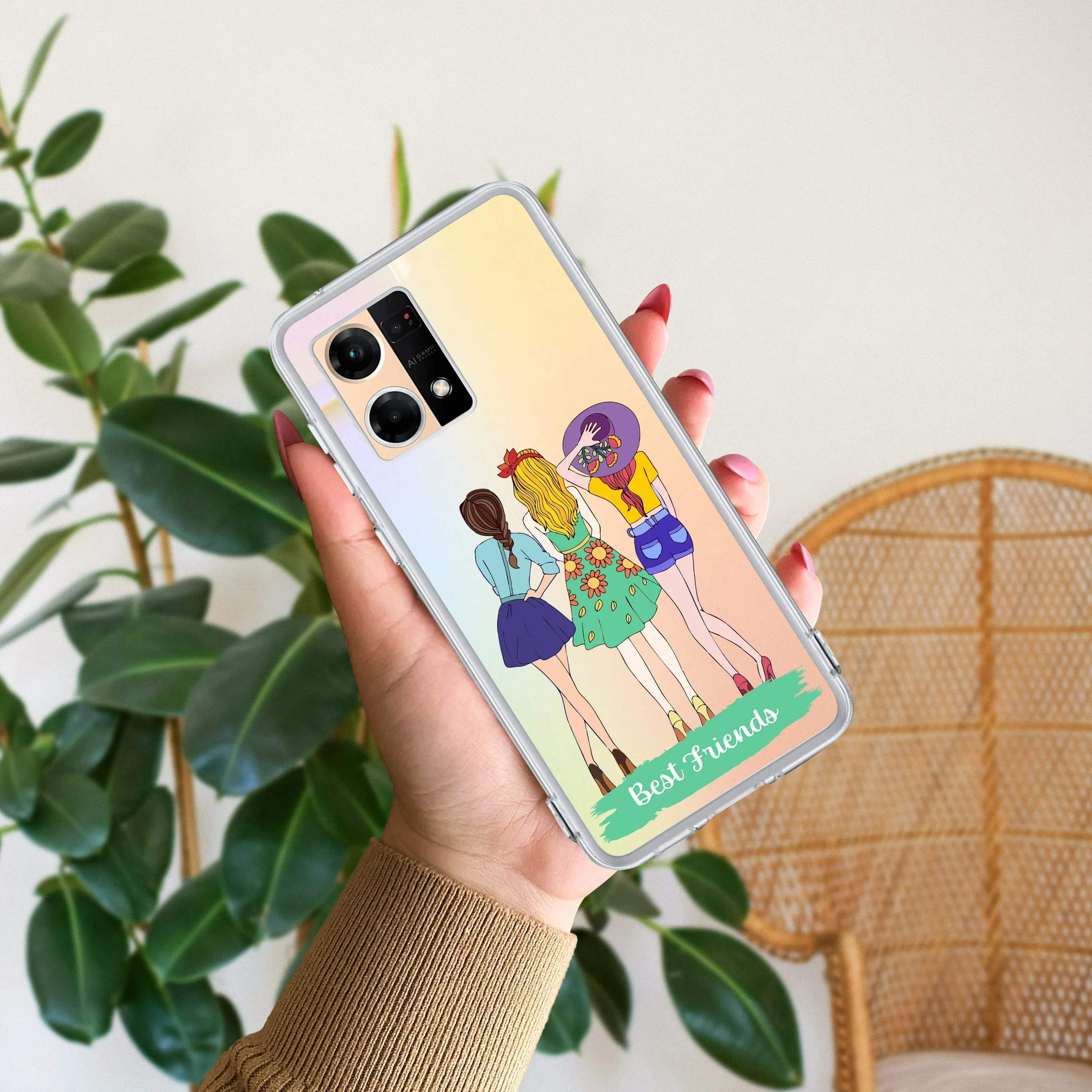 Besties Forever Customize Transparent Silicon Case For Oppo