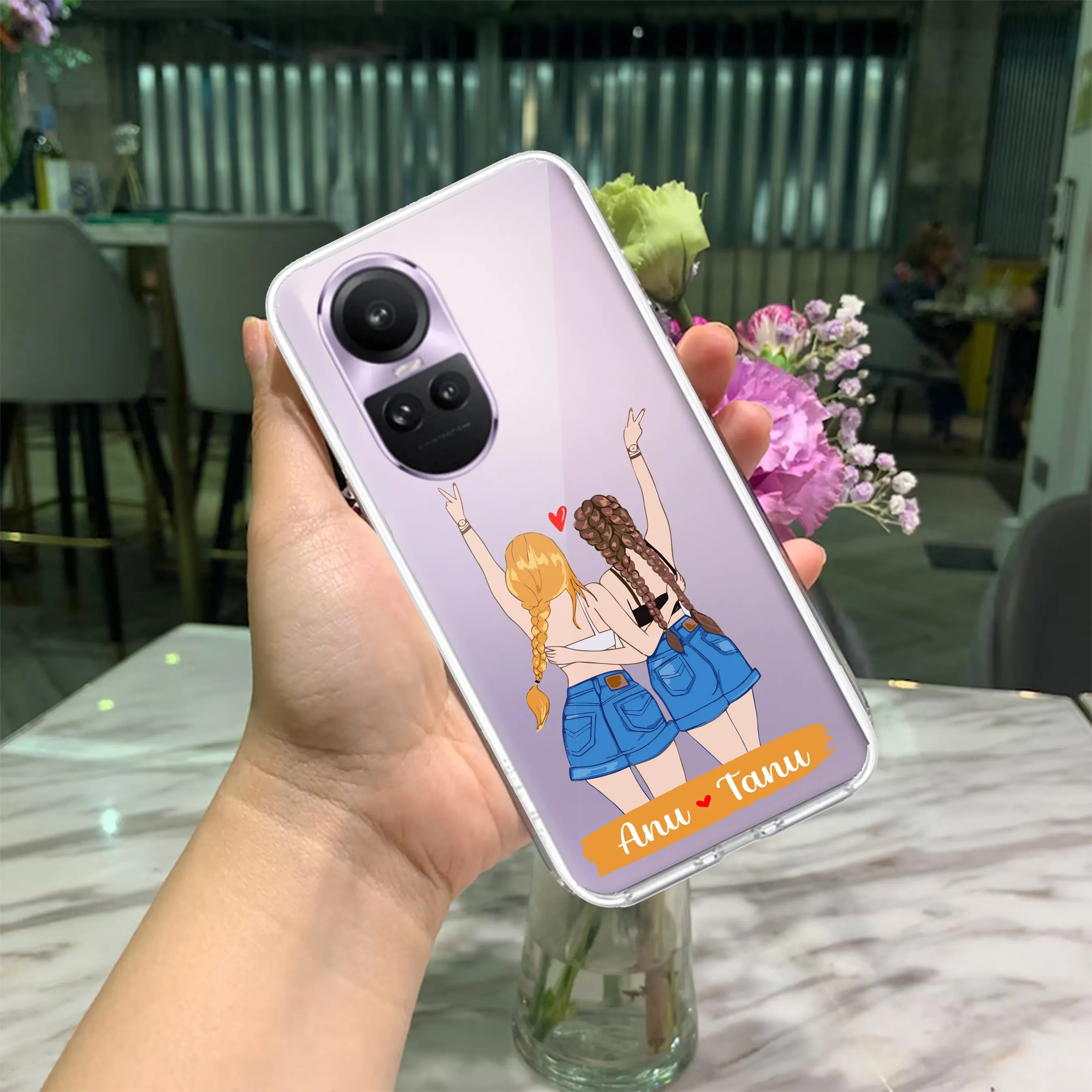 Besties Forever Customize Transparent Silicon Case For Oppo