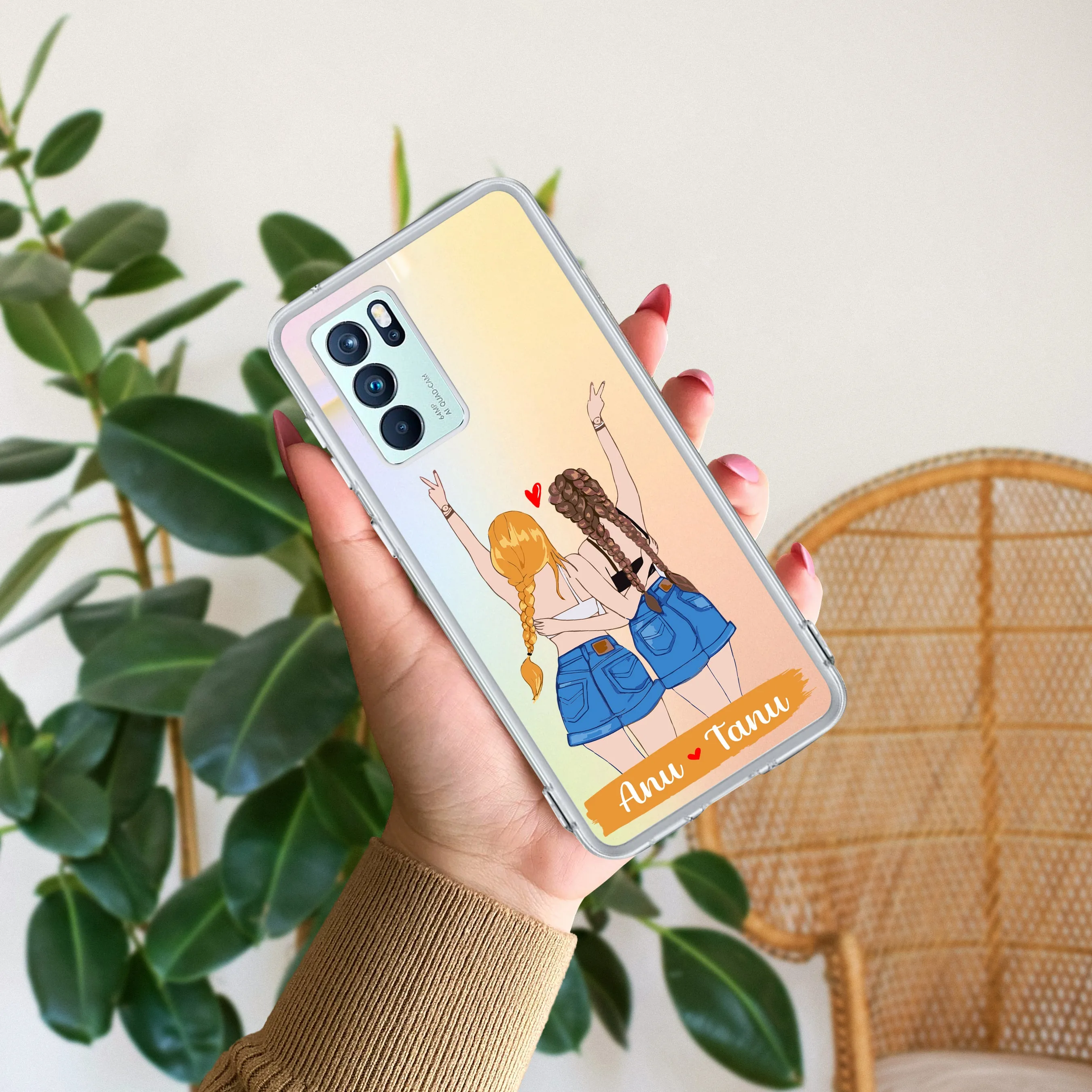 Besties Forever Customize Transparent Silicon Case For Oppo