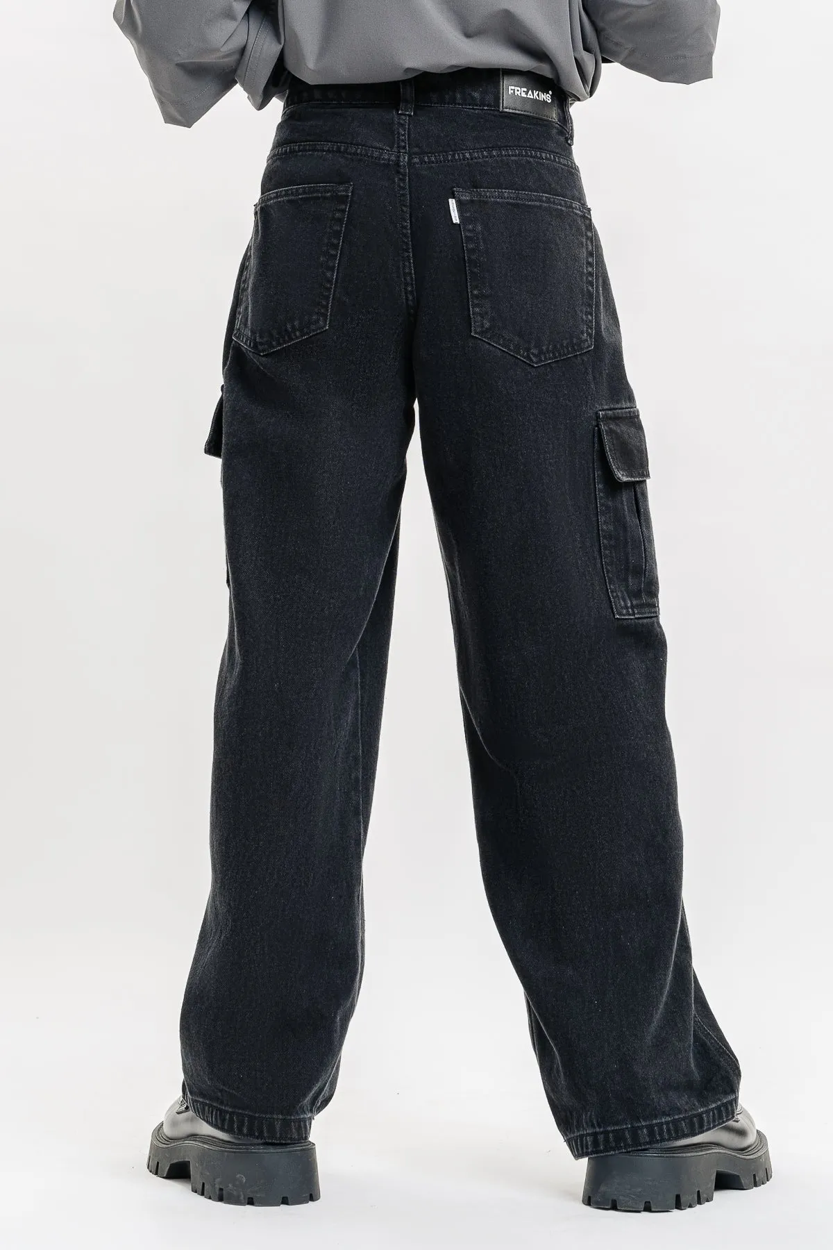 Black Men's Urban Cargo Jeans