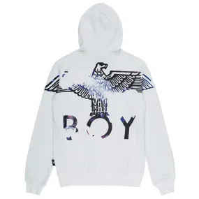 BOY EAGLE FLOCK HOODIE - WHITE