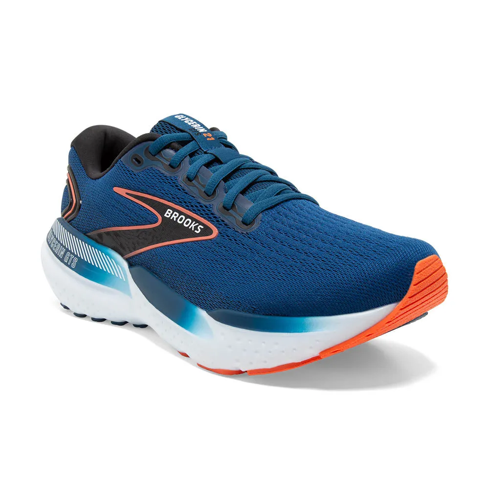 Brooks Glycerin GTS 21 (Mens) - Blue Opal/Black/Nasturtium