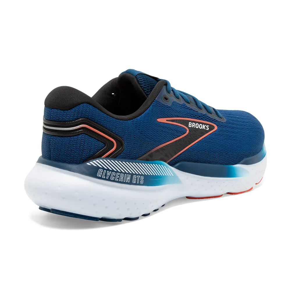 Brooks Glycerin GTS 21 (Mens) - Blue Opal/Black/Nasturtium