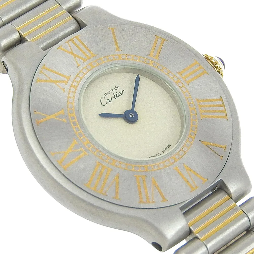 CARTIER Watches Quartz Stainless Steel Silver Mast 21 Ivory dial Women Used Authentic