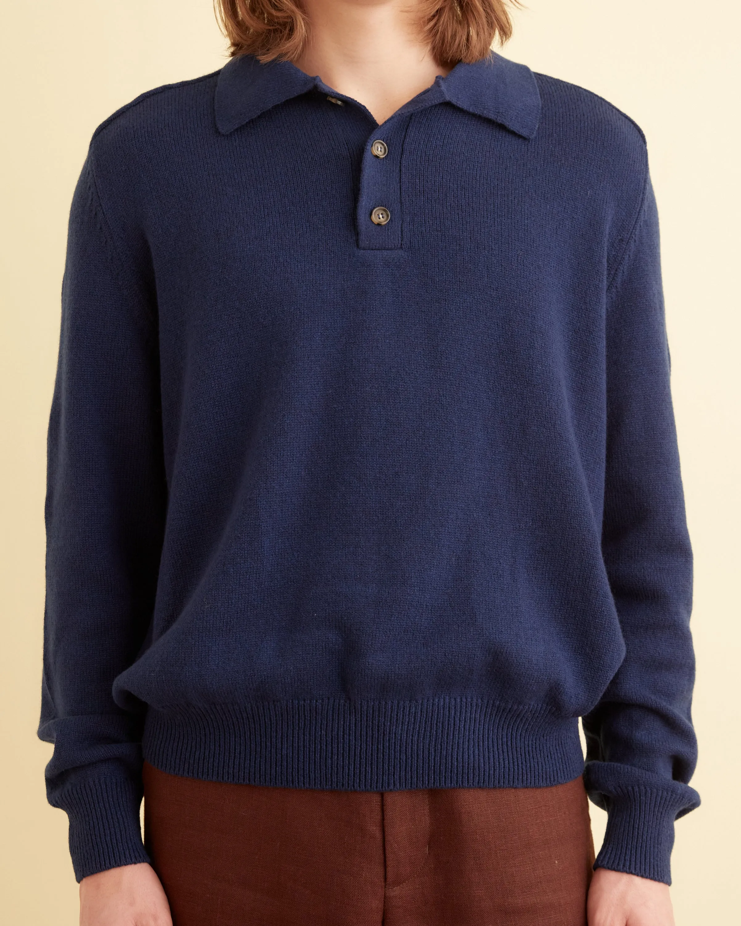 Cashmere Polo - Navy