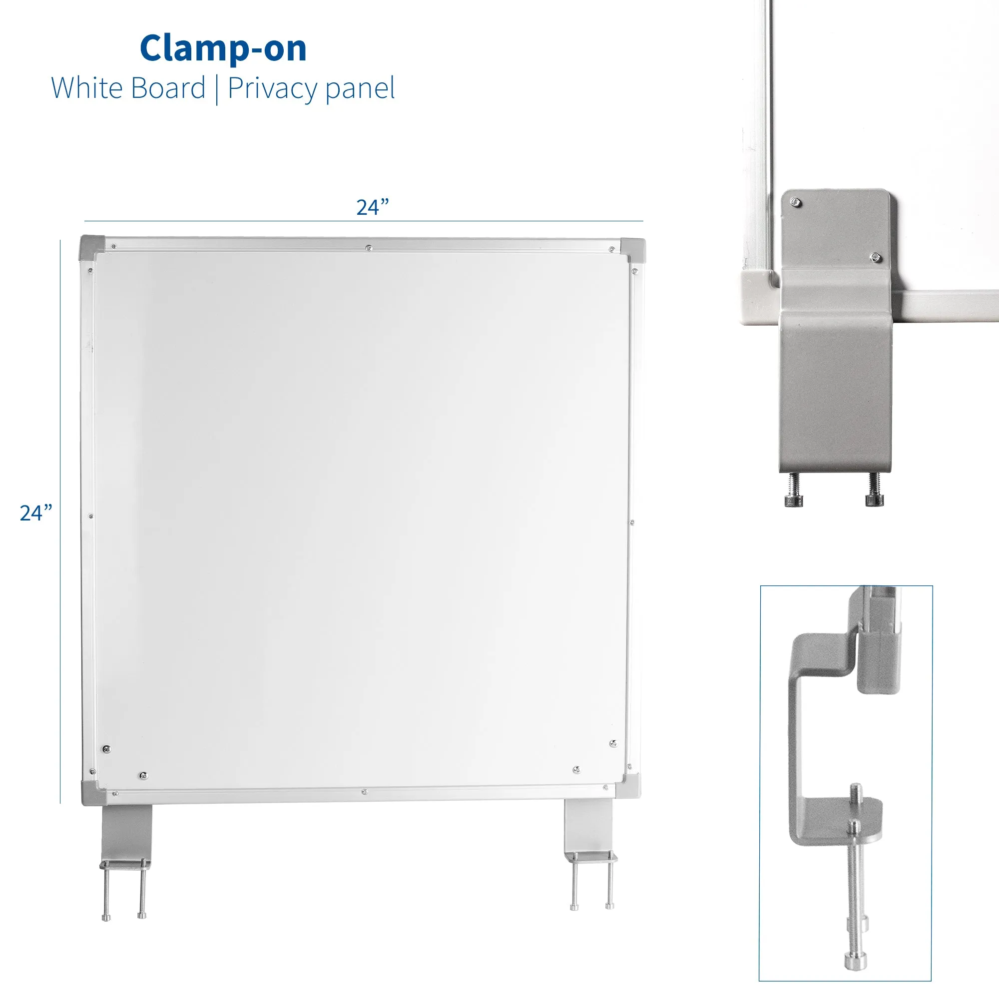 Clamp-on 24” Whiteboard