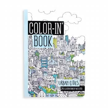 Color-In Book Urban Cities