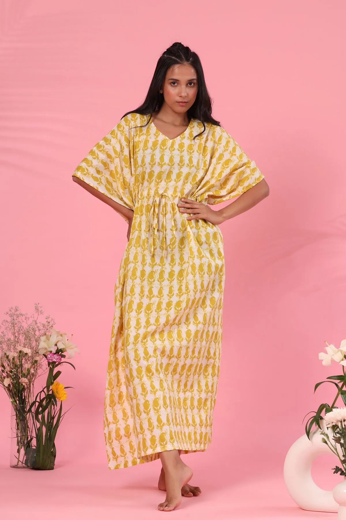 Daabu on Mustard Kaftan