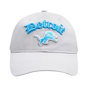 DETROIT LIONS OLD ENGLISH DAD HAT (GRAY)