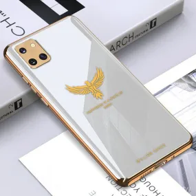 Eagle Pattern Electroplating Glass Case - Samsung