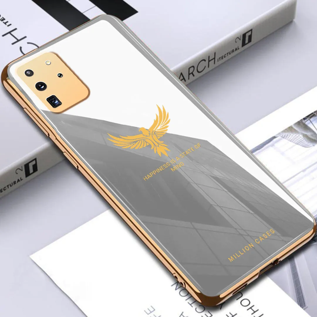 Eagle Pattern Electroplating Glass Case - Samsung